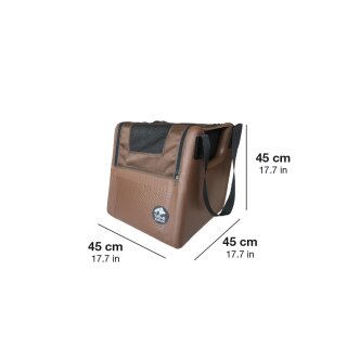 TAMI Front Seatbox Hundebox aufblasbar für Beifahrersitz – Auto-Hundetransportbox mit Airbagfunktion