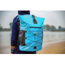 Sport Vibrations® Premium Thermo-Dry Bag Rucksack 30 Liter Rolltop Türkisblau Outdoor Rucksack Wasserdicht