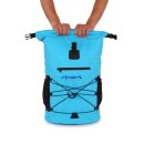 Sport Vibrations® Premium Thermo-Dry Bag Rucksack 30 Liter Rolltop Türkisblau Outdoor Rucksack Wasserdicht